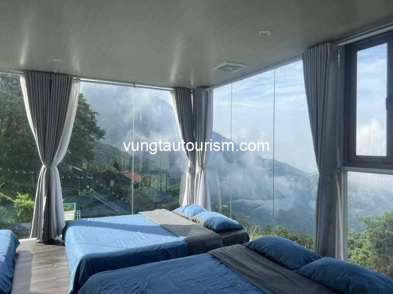 Ban Mai Xanh Homestay Tam Đảo: view panorama hướng núi đẹp