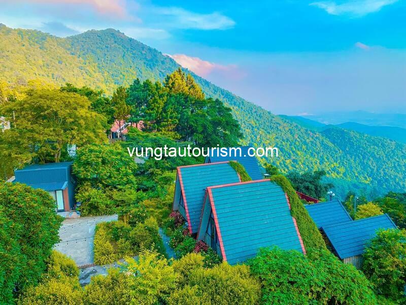 Ban Mai Xanh Homestay Tam Đảo: view panorama hướng núi đẹp