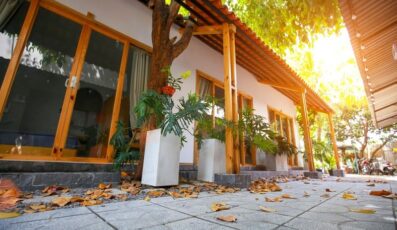 Homestay Vitamin Sea Phan Thiết: view vườn mát mẻ có sân BBQ
